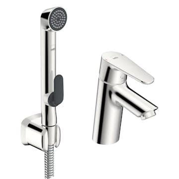 Tvättställsblandare Oras Optima 2612F med Självstängande Handdusch