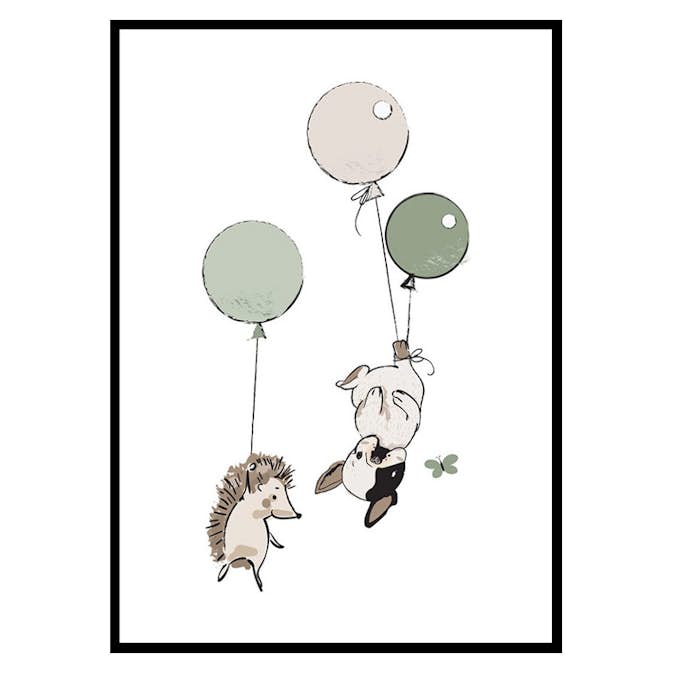 Poster Gallerix Animals And Balloons No2