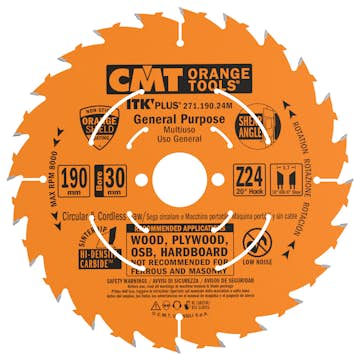 Sågklinga CMT Orange Tools ITK-Plus klyv/kap W Neg