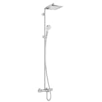 Takduschset Hansgrohe Crometta E Showerpipe 240 1-jet med Badkarsblandare