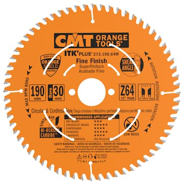 Sågklinga CMT Orange Tools ITK-Plus Kapning Fine cut