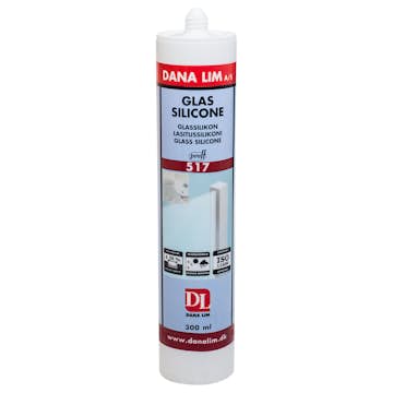 Fogmassa Danalim Glassilikon 517 Transparent 300 ml för Kakel och Glas