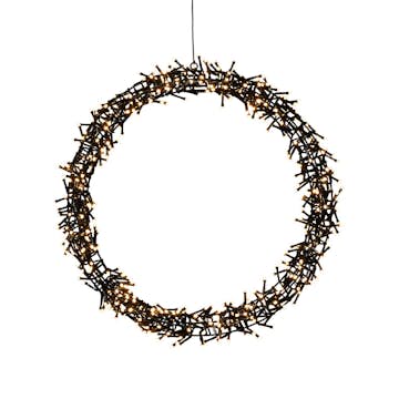 Krans Gnosjö Konstsmide Svart Metall 50 cm LED Frost