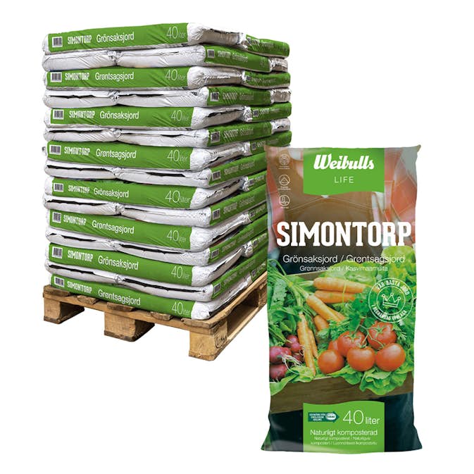 Grönsaksjord Weibulls Simontorp Planteringsjord KRAV på Pall 1560 L