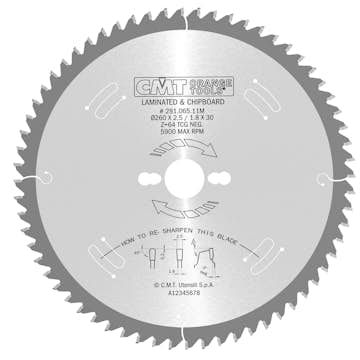 Formatsågklinga CMT Orange Tools TF Laminat/Spånskivor
