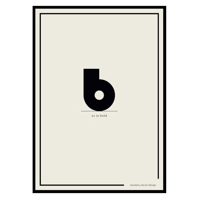 Poster Gallerix B As In Bold