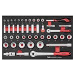 Hylsnyckelsats Teng Tools TEFSK44 44-Delar