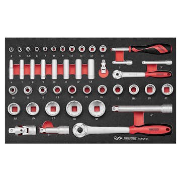 Hylsnyckelsats Teng Tools TEFSK44 44-Delar