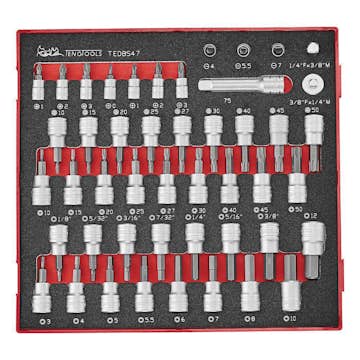Hylsbitssats Teng Tools 1/4–3/8-fäste TEDBS47
