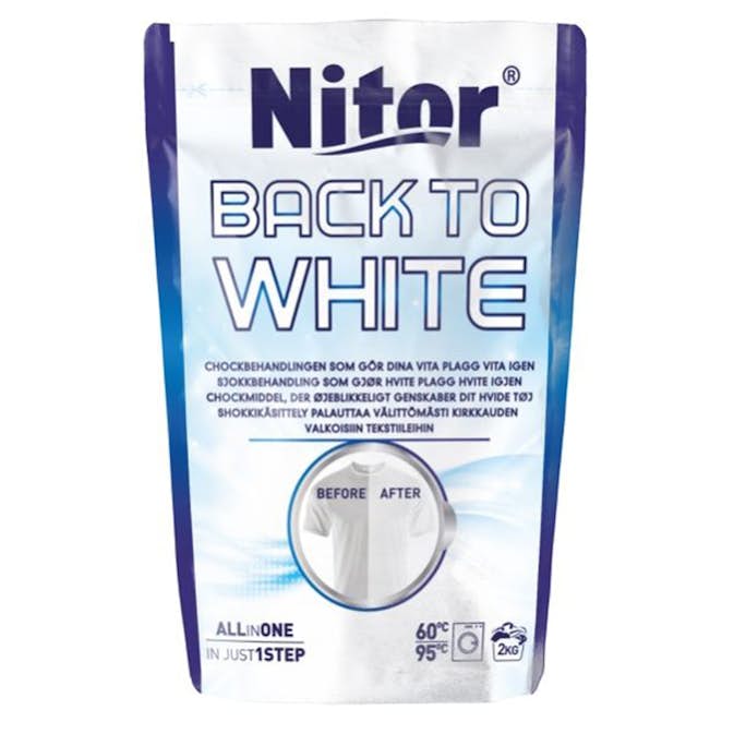 Återfärgning Fixor by Nitor Back To White för Vita Textilier