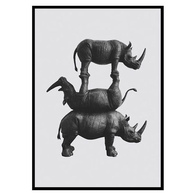 Poster Gallerix Three Rhinos