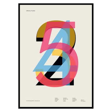 Poster Gallerix Colored numbers