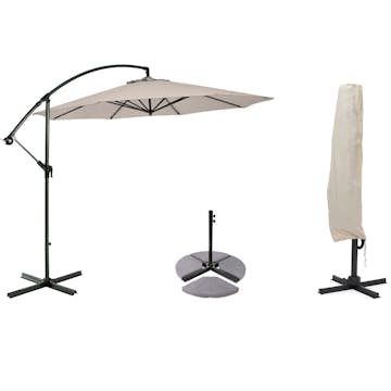 Hängparasollset Hillerstorp SideWinder med Parasollfot och Skydd