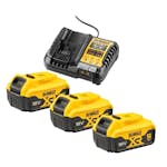 Batteripaket DeWalt DCB1104P3-QW 3x5 Ah med DCB1104 Laddare