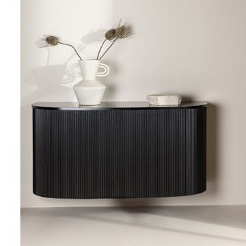 Sidobord Venture Home Loca Svart Vägghängt Bord med Skåp