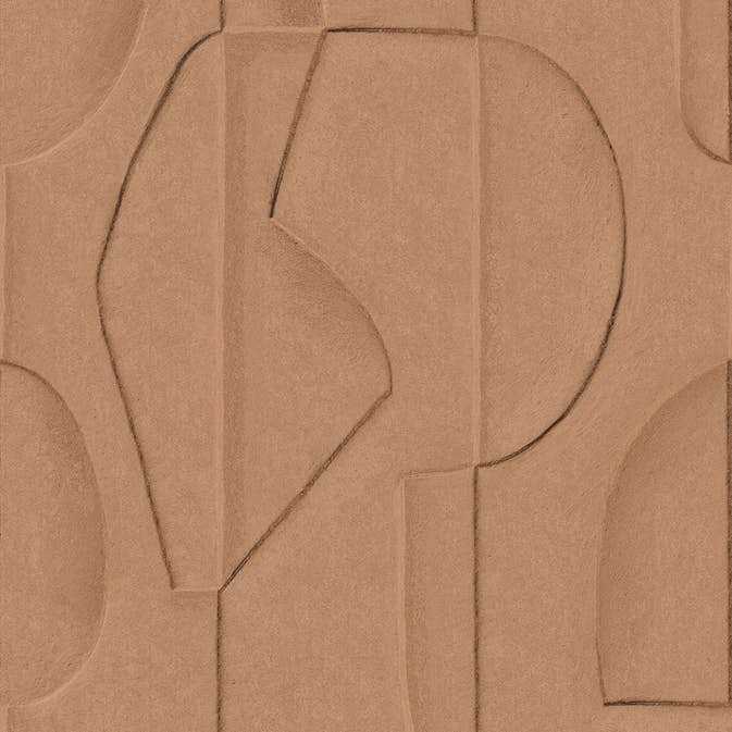 Fototapet Eijffinger Artifact väggbild Sculpted Clay Terra 312482