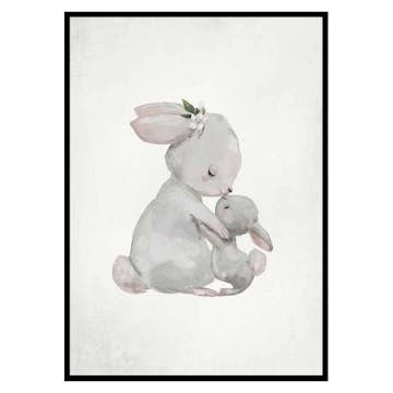 Poster Gallerix Watercolor Rabbits