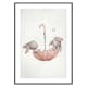 Poster Gallerix Watercolor Rabbit Friends