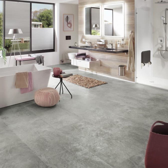 Vinylgolv Floorit Cement Dark Click