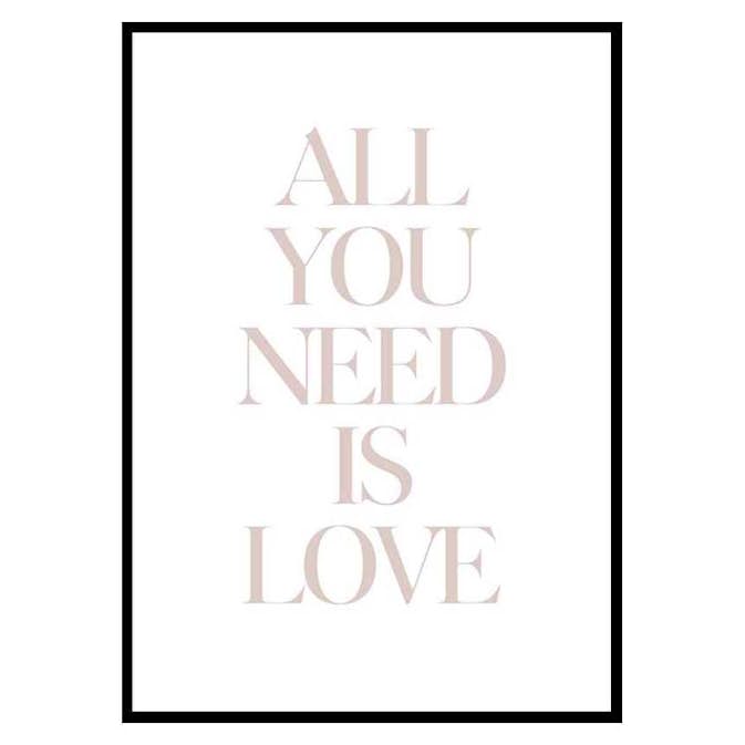 Poster Gallerix All You Need Is Love