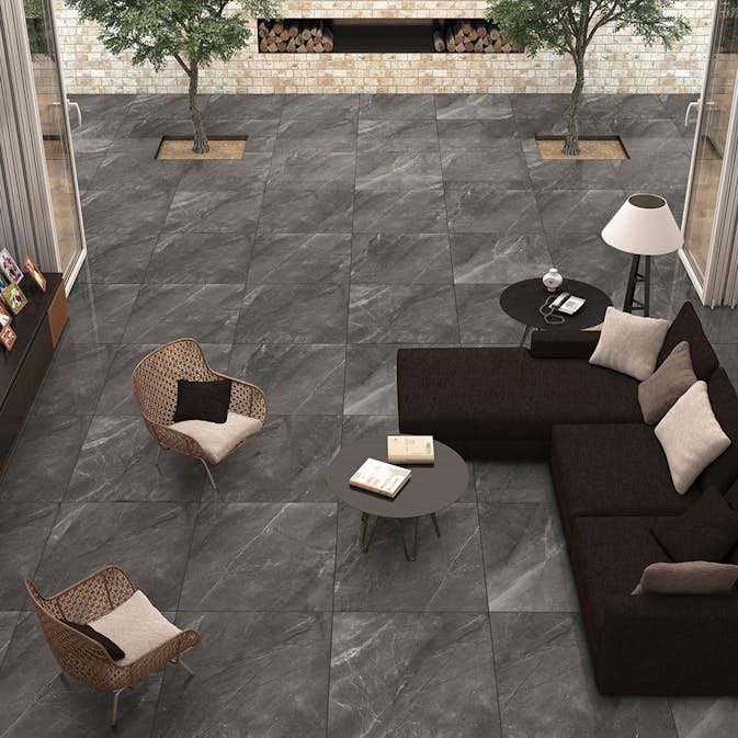 Klinker Netto Ceramika Venezia Nero Matt 60x60 cm