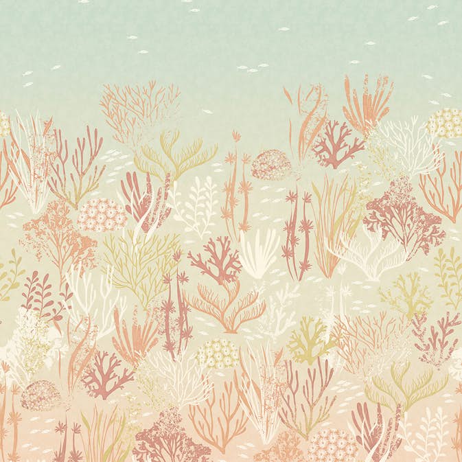 Väggbild Eijffinger Explore Coral Aqua 323100