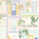 Väggbild Eijffinger Explore Windows Lilac 323105