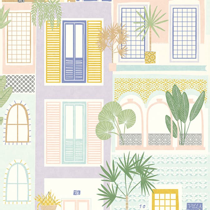 Väggbild Eijffinger Explore Windows Lilac 323105