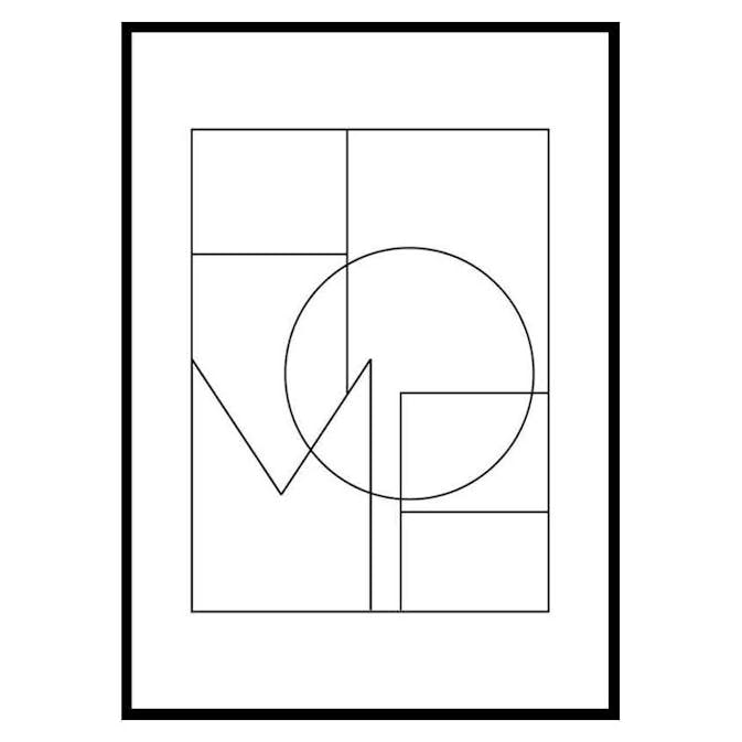 Poster Gallerix Home Line Art