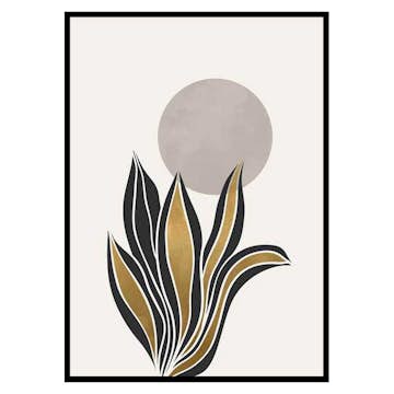 Poster Gallerix Watercolor Gold No2