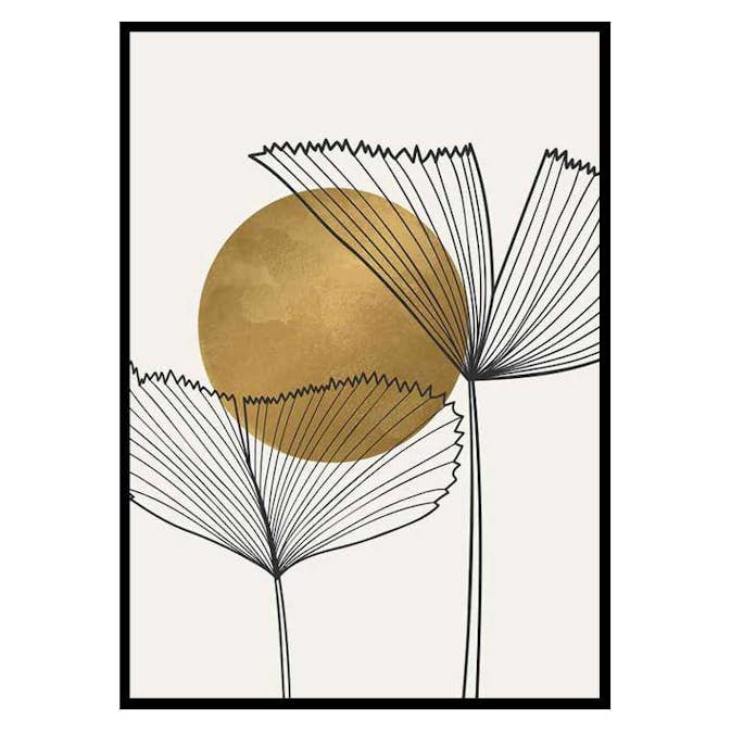 Poster Gallerix Watercolor Gold No3
