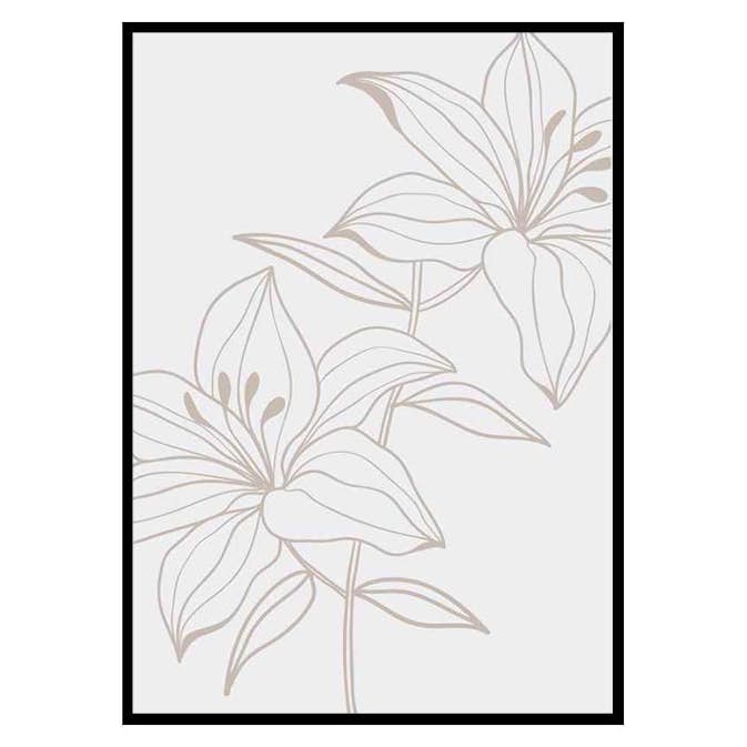 Poster Gallerix Line Art Flower No1