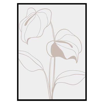 Poster Gallerix Line Art Flower No2