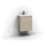 Tvättställsskåp Svedbergs Poem Plan 350 med 2 Lådor