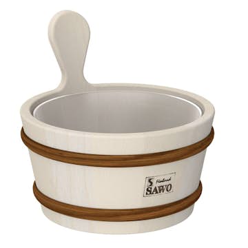 Bastuhink SAWO Rotting med Plastinsats Asp 4L