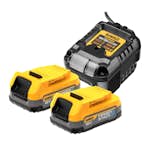 Batteripaket DeWalt DCB1102E2 18V XR 2x Powerstack Laddare