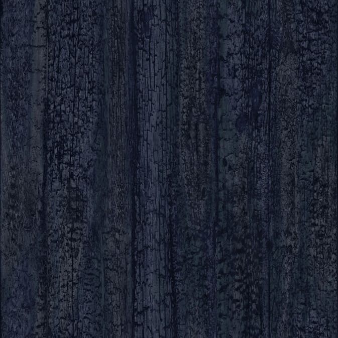 Tapet Origin Träplankor Mörkblå