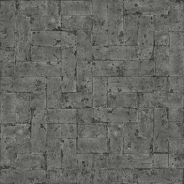 Tapet Origin Tegelvägg Svart