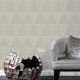 Tapet Origin Slitna Metalltrianglar Silver