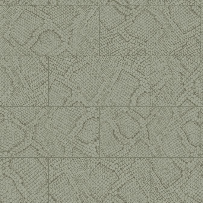Tapet Origin Kakelmotiv med Ormskinn Tryck Beige EW347786