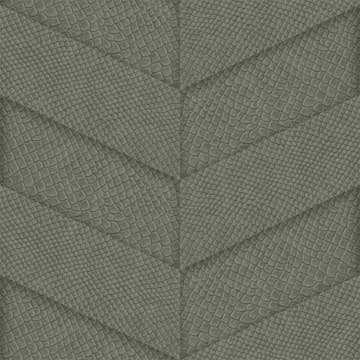 Tapet Origin Kakelmotiv med Ormskinn Tryck Grå/Olivgrön EW347792