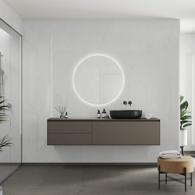 Våtrumsskiva Fibo 3487-TM10 HG Bright Marble 10x620x2720 mm