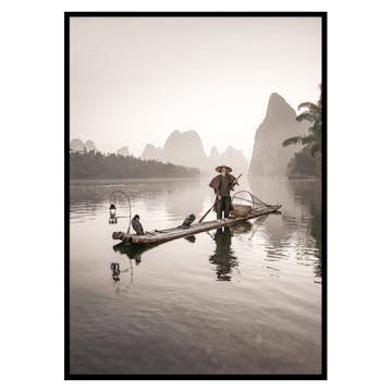 Poster Gallerix Fisherman And Birds