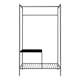 Hallmöbel House Nordic Vita Stående Klädhängare/Garderob Svart Stål