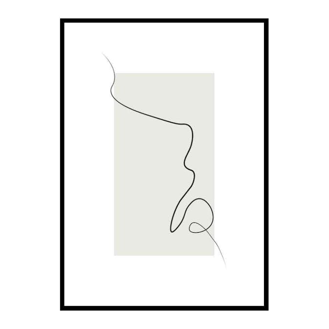 Poster Gallerix Shapes Line Art No2