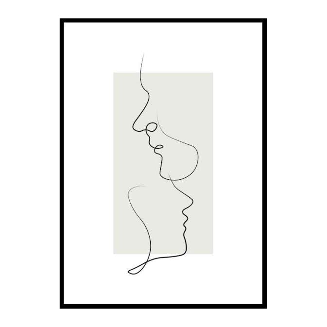 Poster Gallerix Shapes Line Art No3