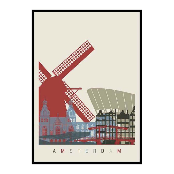 Poster Gallerix Amsterdam Landmarks