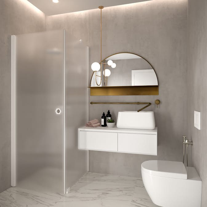 Duschhörn Hietakari Forma 368 Fast Vägg och Vändbar Dörr