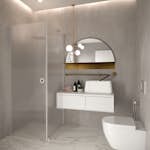 Duschhörn Hietakari Forma 368 Fast Vägg och Vändbar Dörr