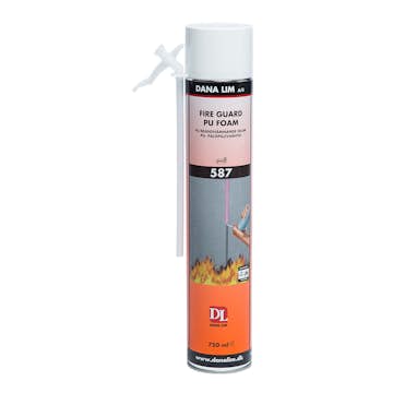 Brandfogskum Danalim Fire Guard Prof 587 Polyuretan 750 ml för Byggfog & Butyltätning